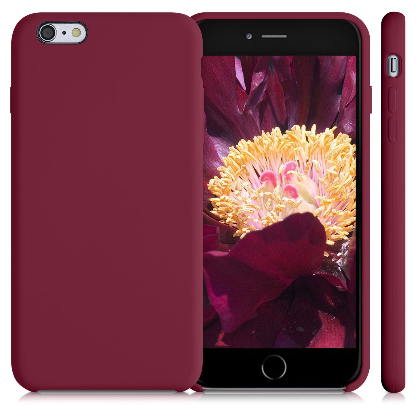 kwmobile Phone Case for Apple iPhone 6 Plus / 6S Plus Case - Silicone Case - Wireless Charging - Protective Cover