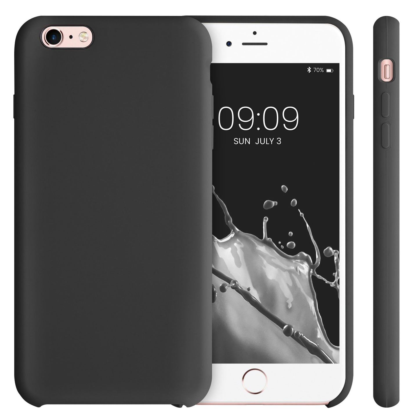 kwmobile Phone Case for Apple iPhone 6 Plus / 6S Plus Case - Silicone Case - Wireless Charging - Protective Cover