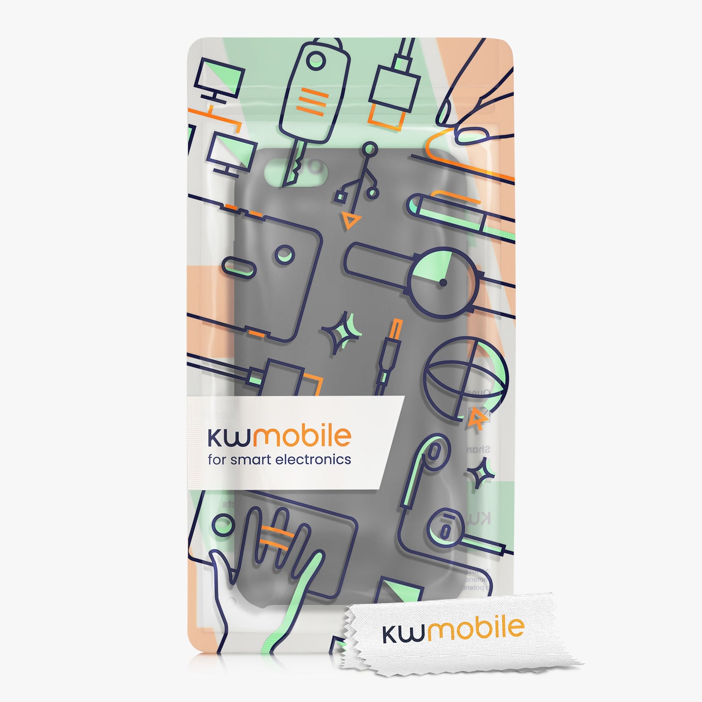 kwmobile Phone Case for Apple iPhone 6 Plus / 6S Plus Case - Silicone Case - Wireless Charging - Protective Cover