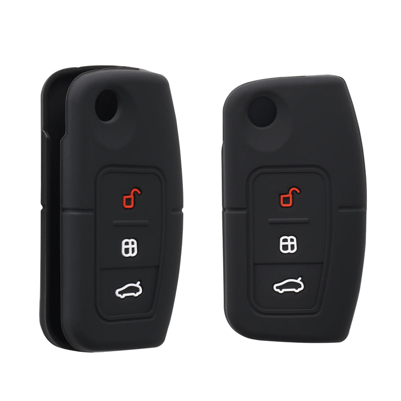 kwmobile Car Key Case compatible with Ford 3-Button Flip Key Car Key