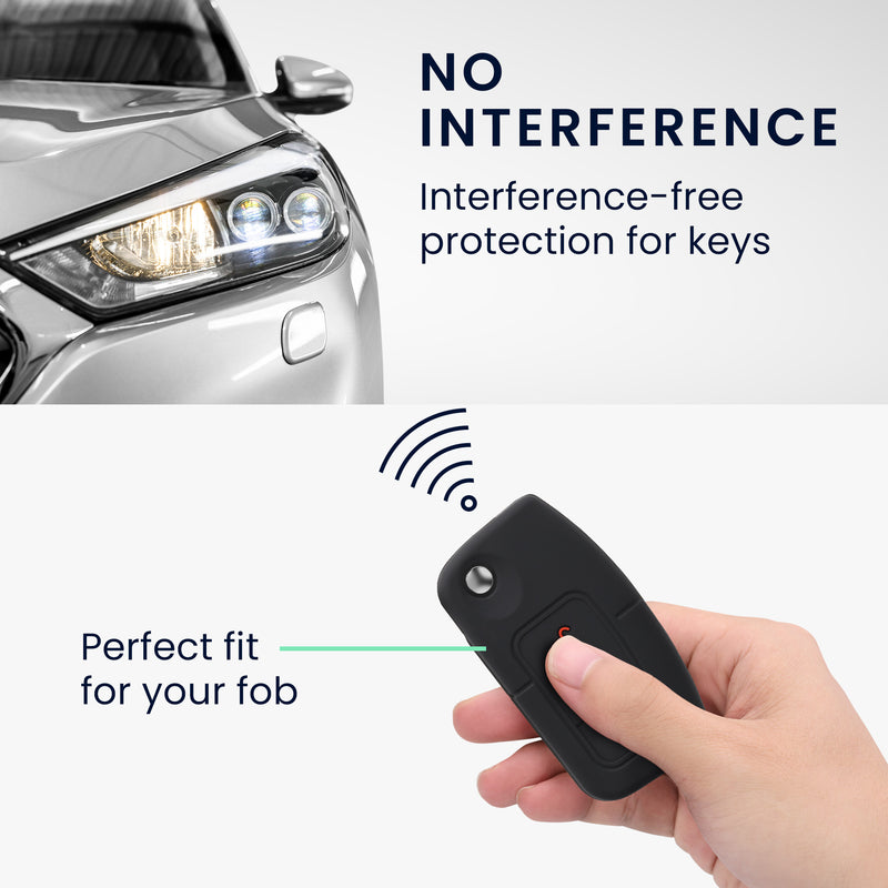 kwmobile Car Key Case compatible with Ford 3-Button Flip Key Car Key