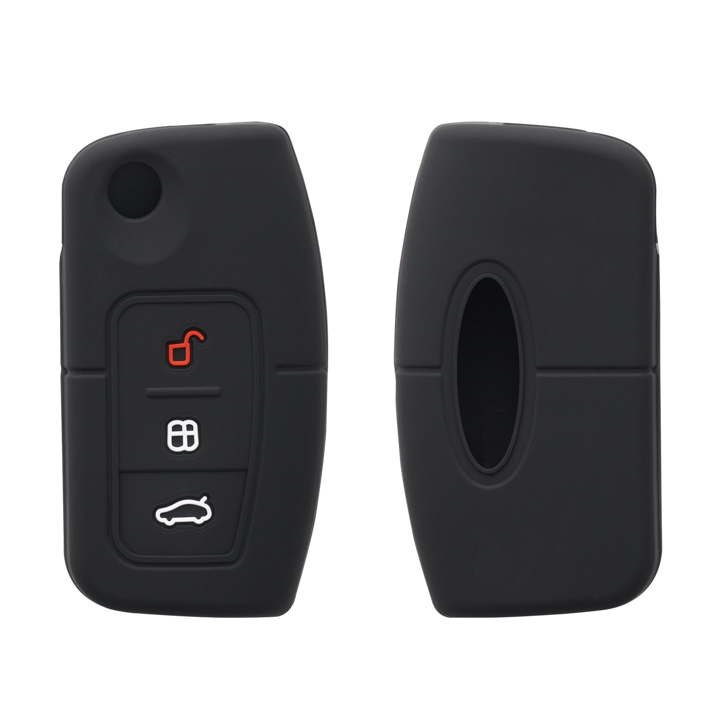 kwmobile Car Key Case compatible with Ford 3-Button Flip Key Car Key