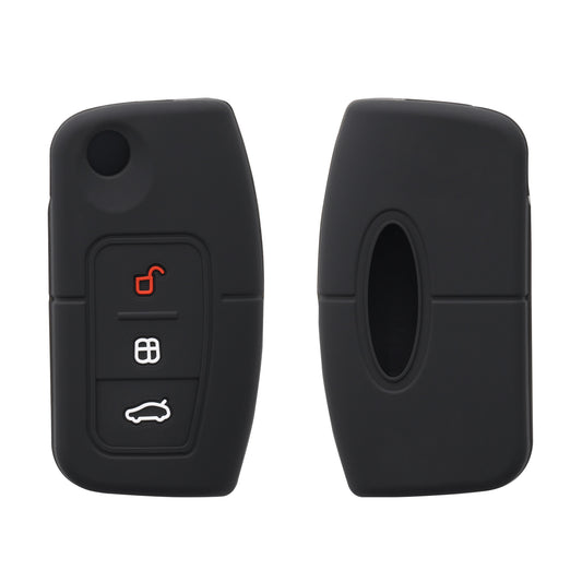 kwmobile Car Key Case compatible with Ford 3-Button Flip Key Car Key