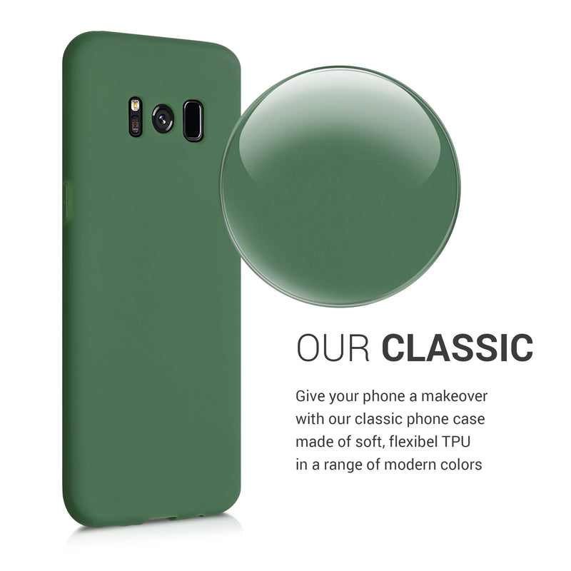 Samsung Galaxy S8 Phone Case Dark Green Silicone