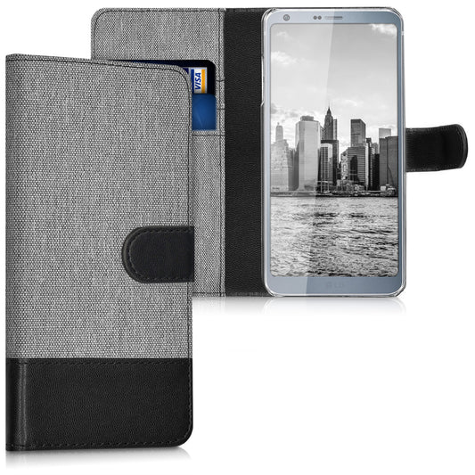 kwmobile Wallet Case compatible with LG G6 - Case with Stand - Phone Cover Card Slots