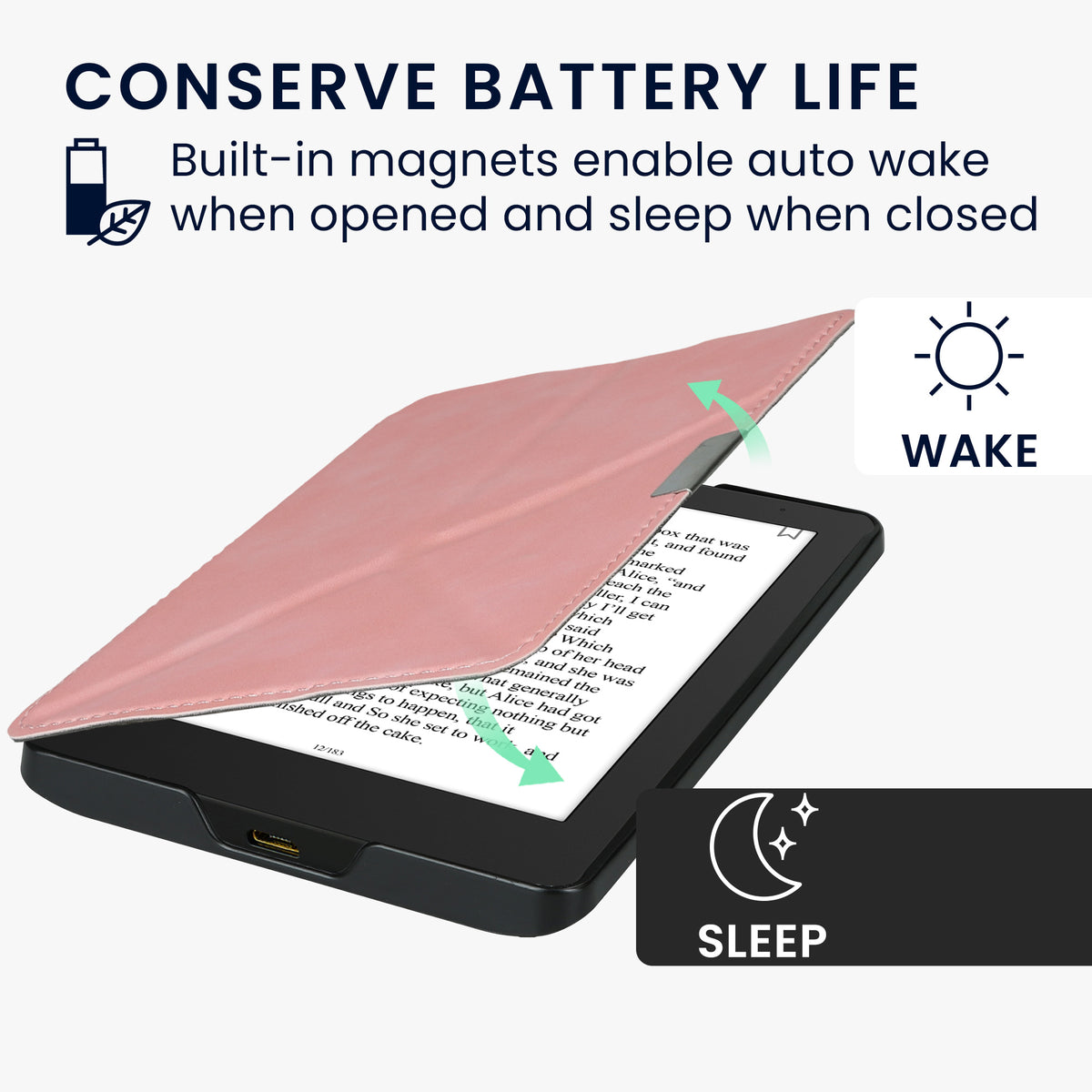 Kobo Aura Edition 2 with Auto Sleep eReader Flip Case