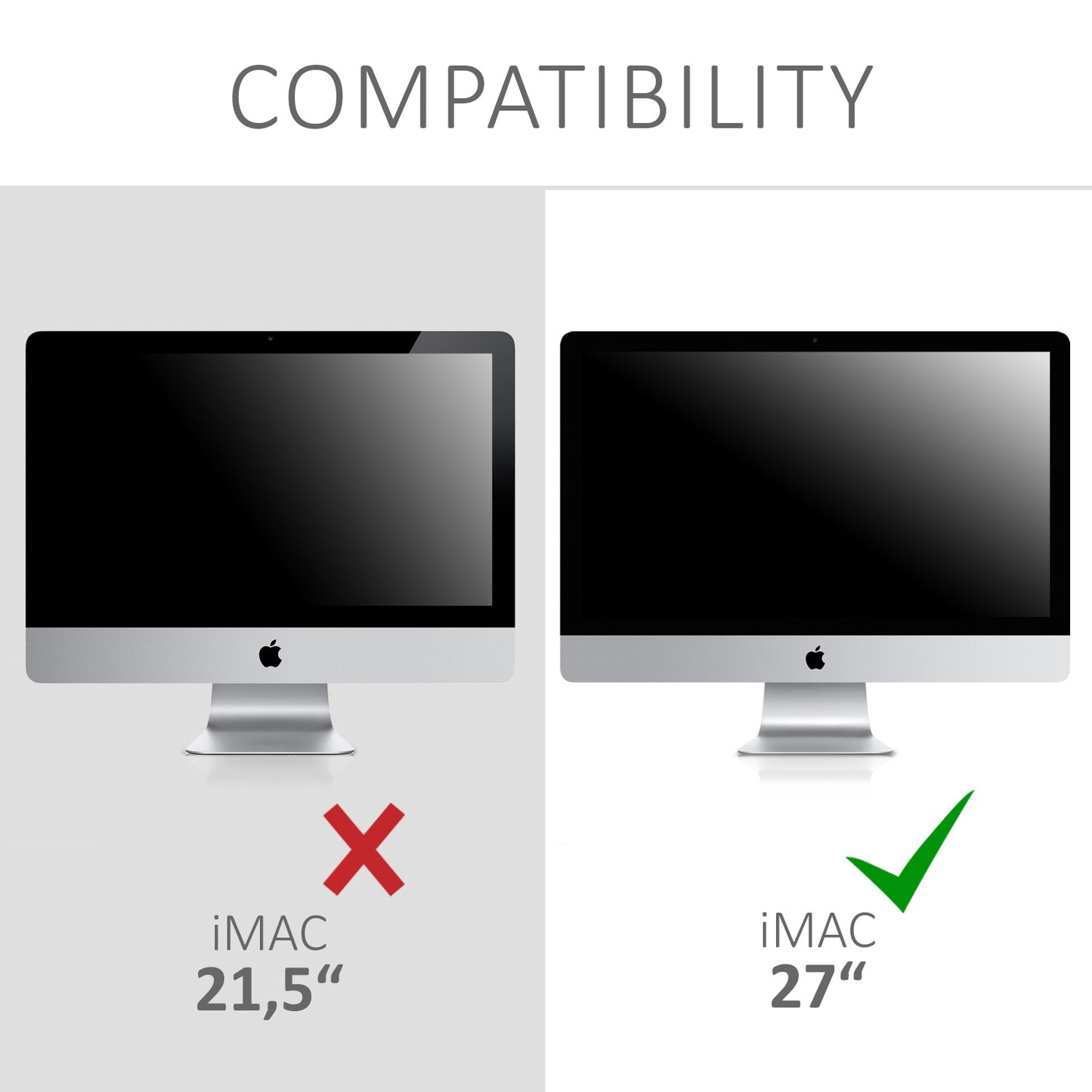 kwmobile Protective Cover compatible with Apple iMac 27" / iMac Pro 27" - PC Monitor Cover - Computer Cover Case