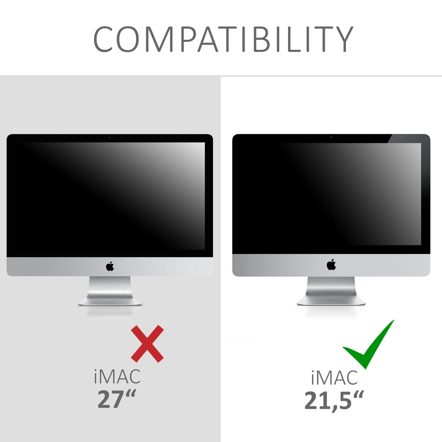 kwmobile Protective Cover Compatible with Apple iMac 21.5" - PC Screen Cover - Computer Cover Case