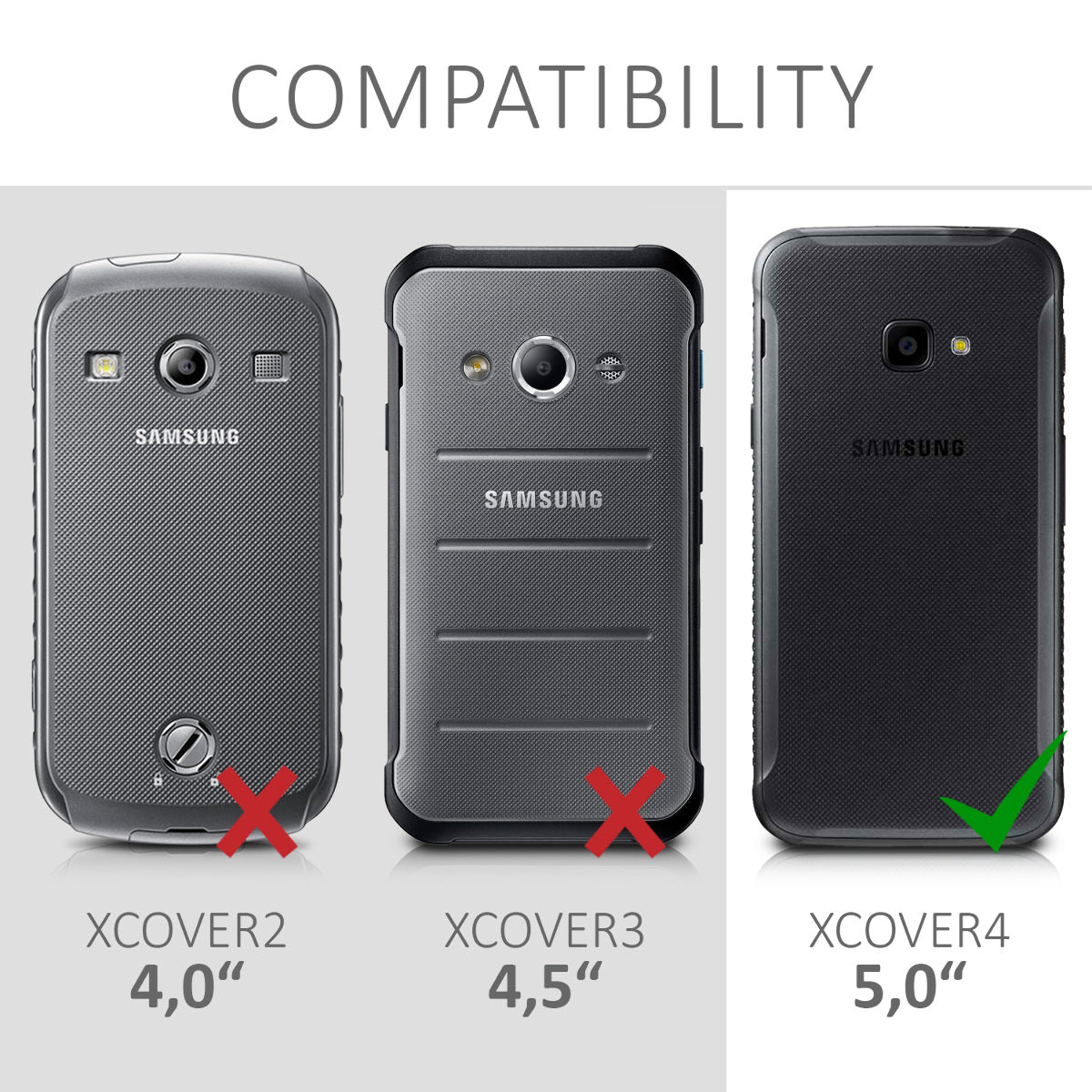 Faux Leather Case compatible with Samsung Galaxy Xcover 4 / 4S