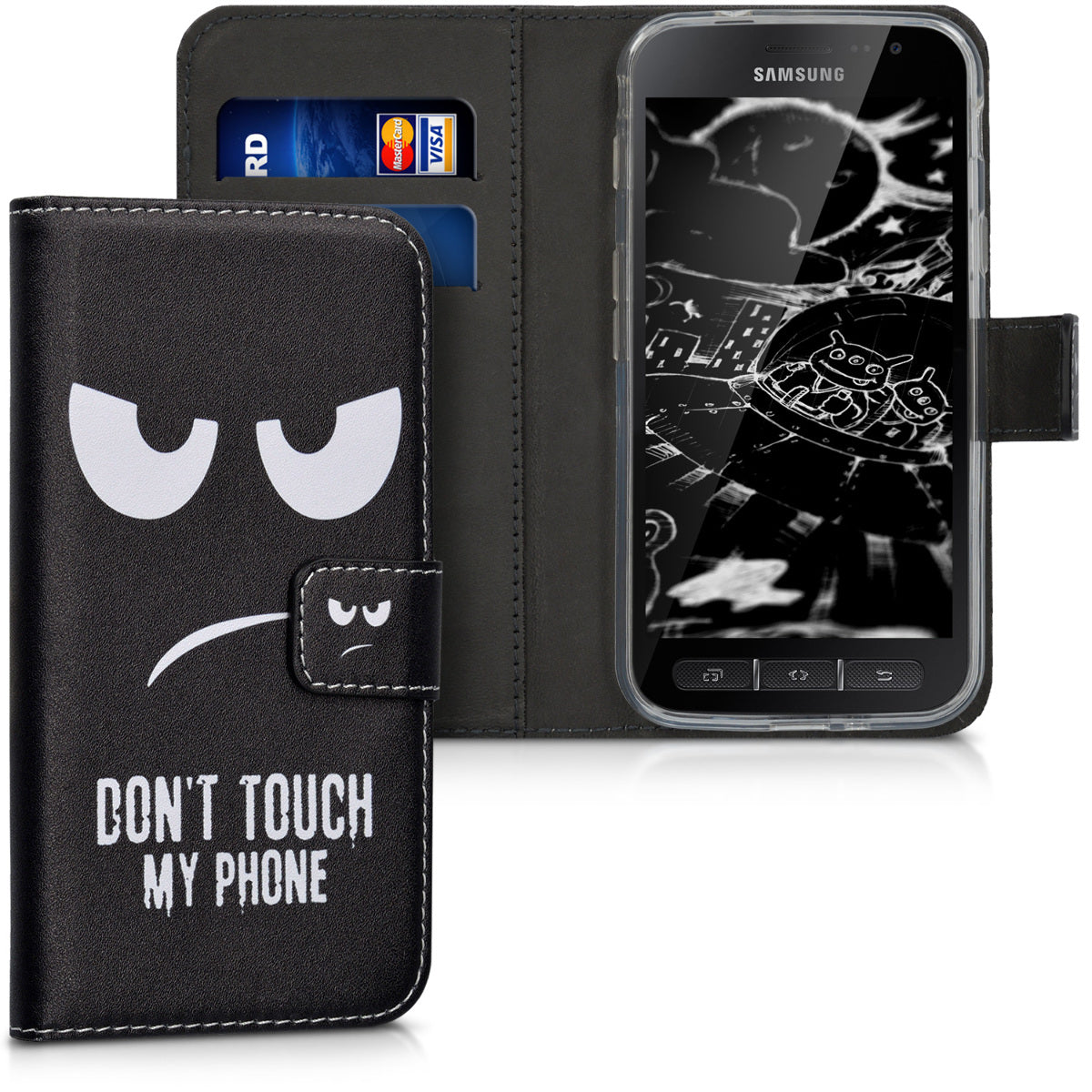Faux Leather Case compatible with Samsung Galaxy Xcover 4 / 4S
