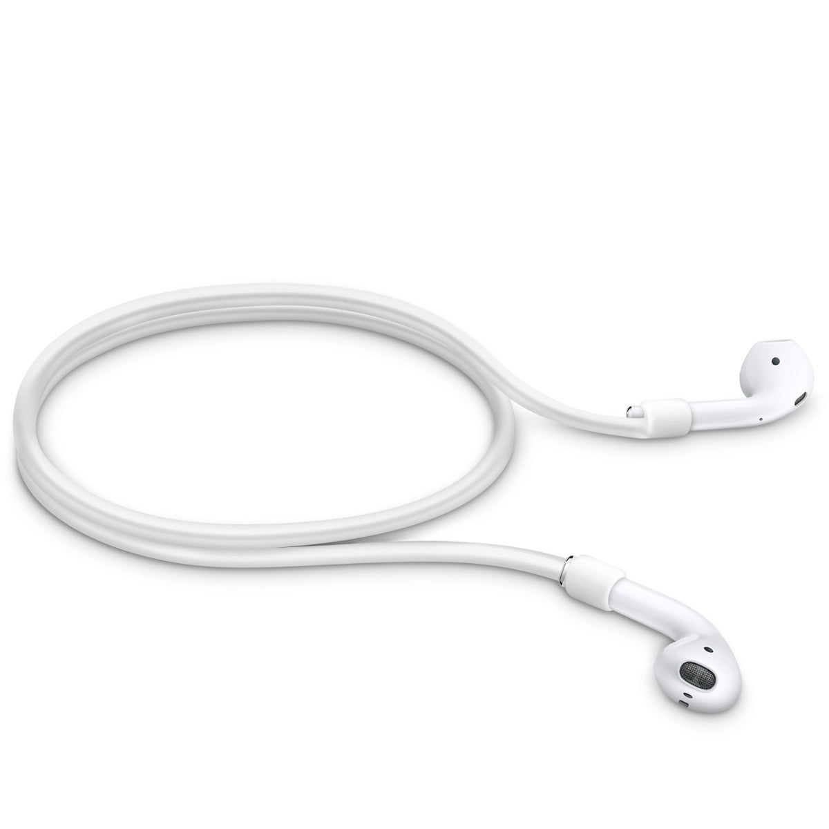 kwmobile Halteband kompatibel mit Apple Airpods 1 / 2 / Pro / 3 Headphones - Kopfhörer Halter Band Strap in Weiß Weiß  