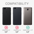 kwmobile Phone Case for OnePlus 3 / 3T - Metallic Shimmering Silicone Case - Protective Cover