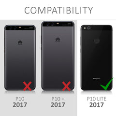Huawei P10 Lite Handyhülle mit Kartenfach und Ständer