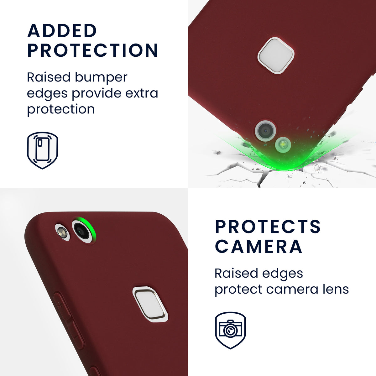 kwmobile Phone Case for Huawei P10 Lite - Wireless Charging - Protective Cover
