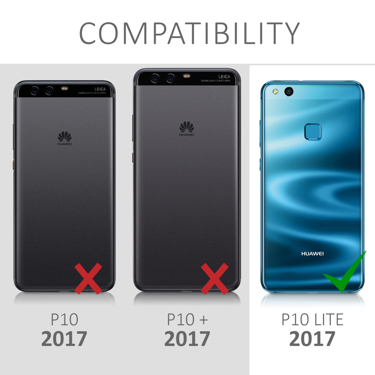 kwmobile Phone Case for Huawei P10 Lite - Wireless Charging - Protective Cover