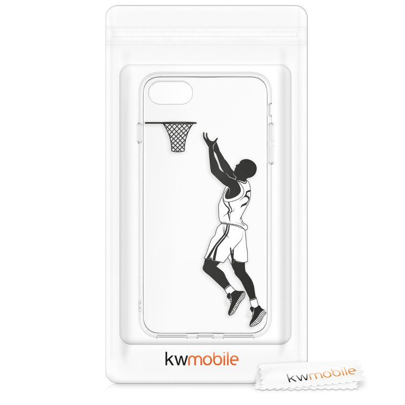 kwmobile Case Compatible with Apple iPhone SE (2022) / iPhone SE (2020) / iPhone 8 / iPhone 7 - Silicone Transparent Cover