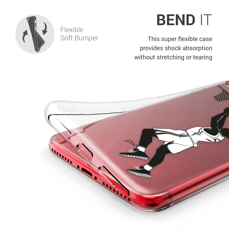 kwmobile Case Compatible with Apple iPhone SE (2022) / iPhone SE (2020) / iPhone 8 / iPhone 7 - Silicone Transparent Cover