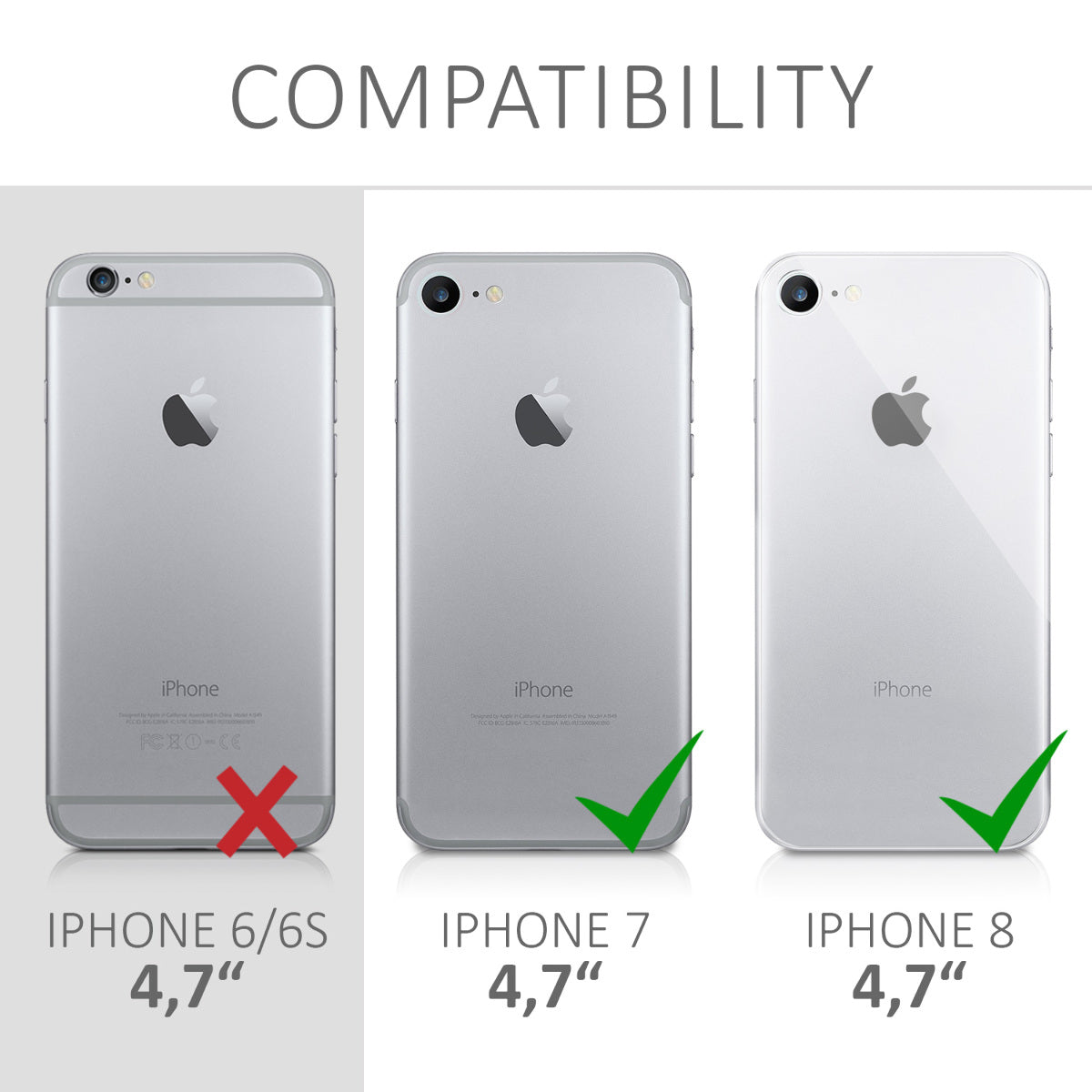 kwmobile Case Compatible with Apple iPhone SE (2022) / iPhone SE (2020) / iPhone 8 / iPhone 7 - Silicone Transparent Cover