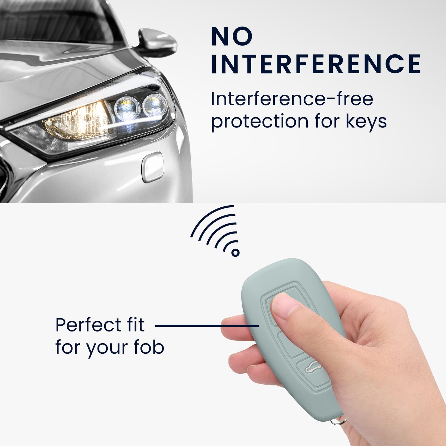 kwmobile Car Key Cover Compatible with Ford 3-Button Car Key Keyless Go