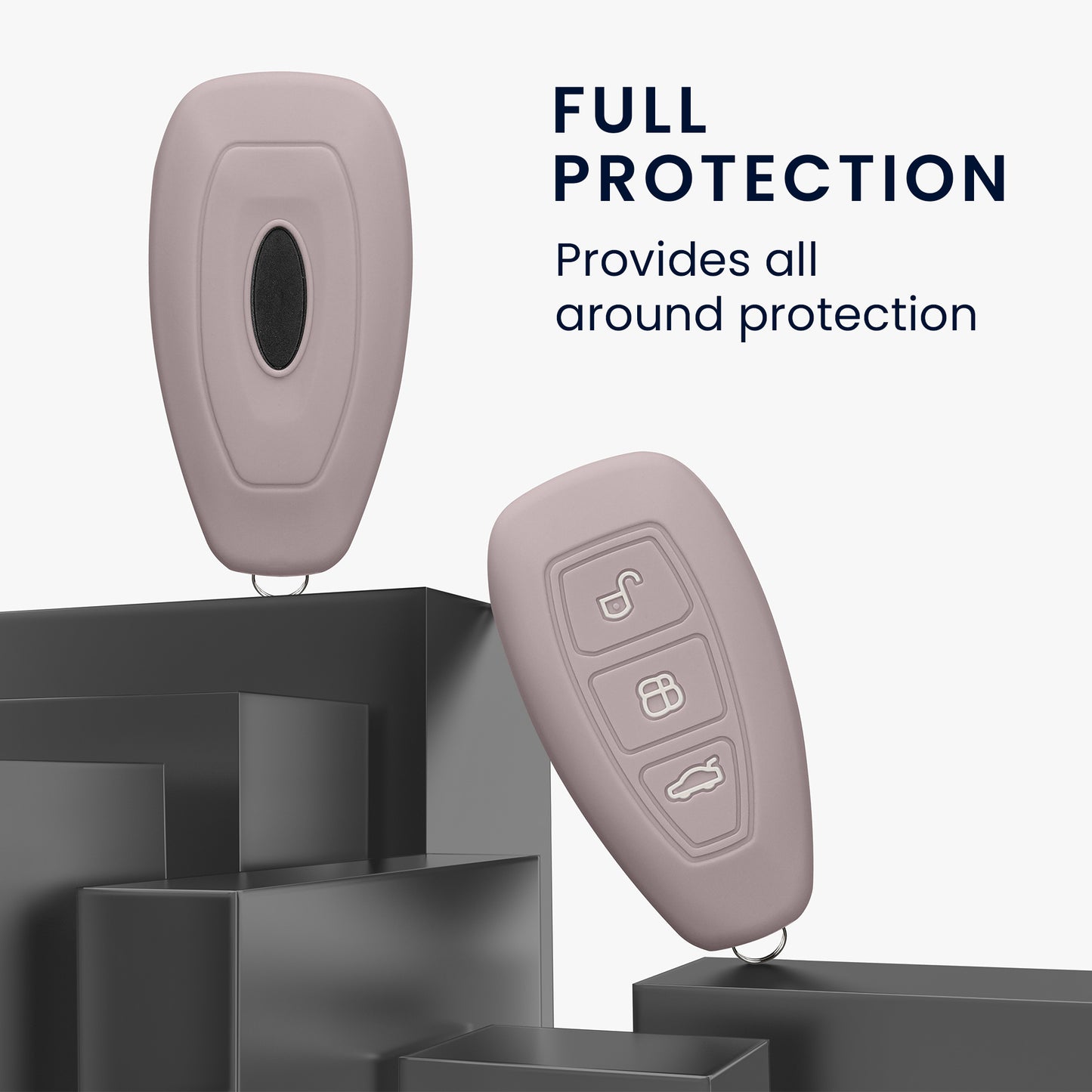 kwmobile Car Key Cover Compatible with Ford 3-Button Car Key Keyless Go