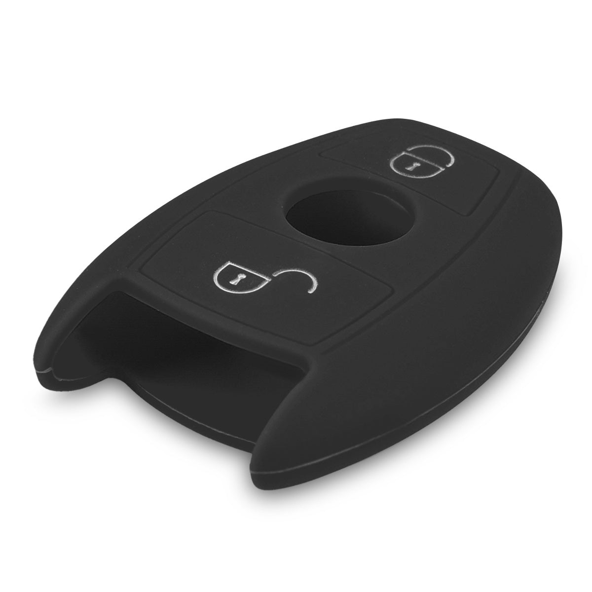 kwmobile Car Key Cover Compatible with Mercedes Benz 2-Button Car Key (Keyless Go Only)