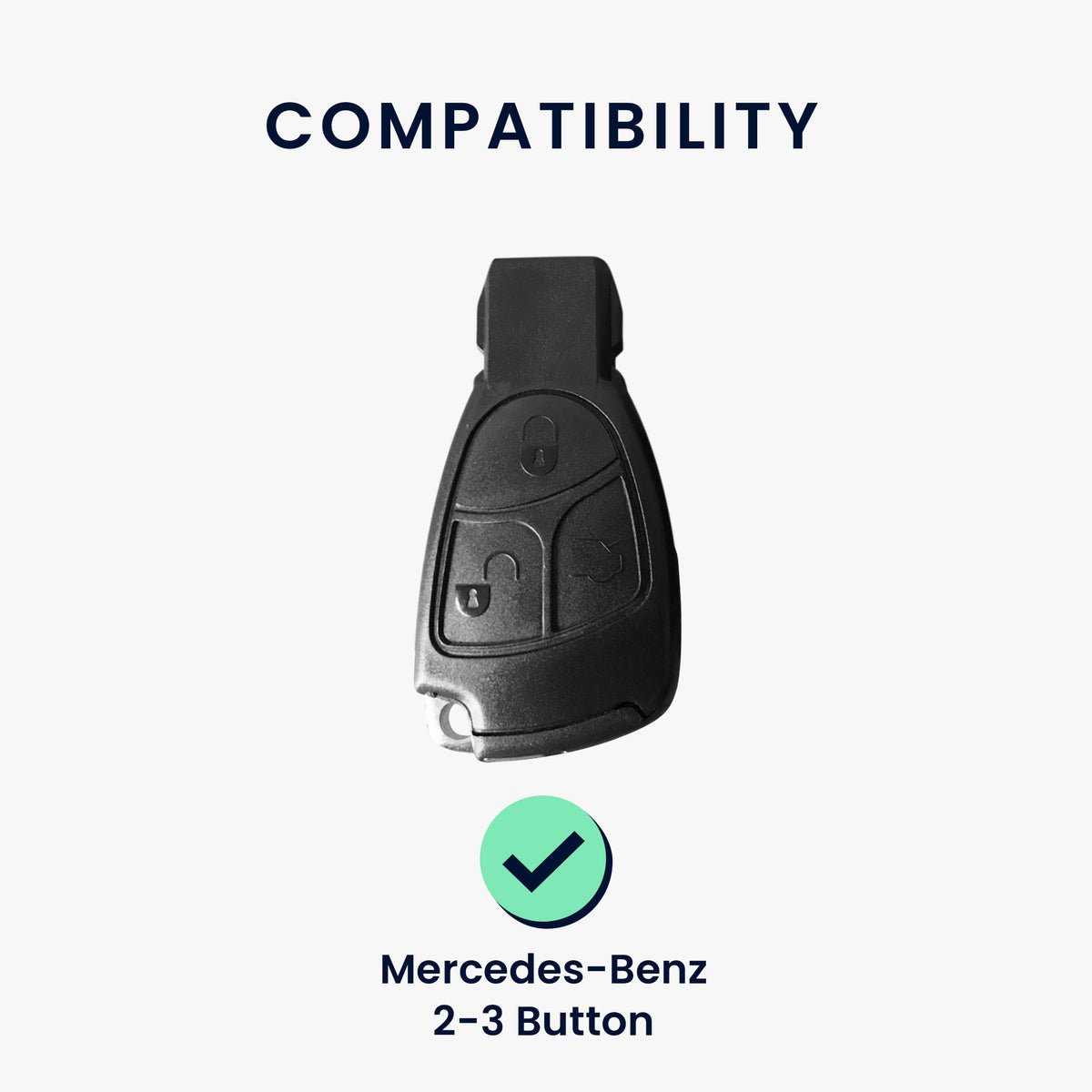 kwmobile Car Key Cover compatible with Mercedes Benz 2-3 Button Car Key - Key Cover