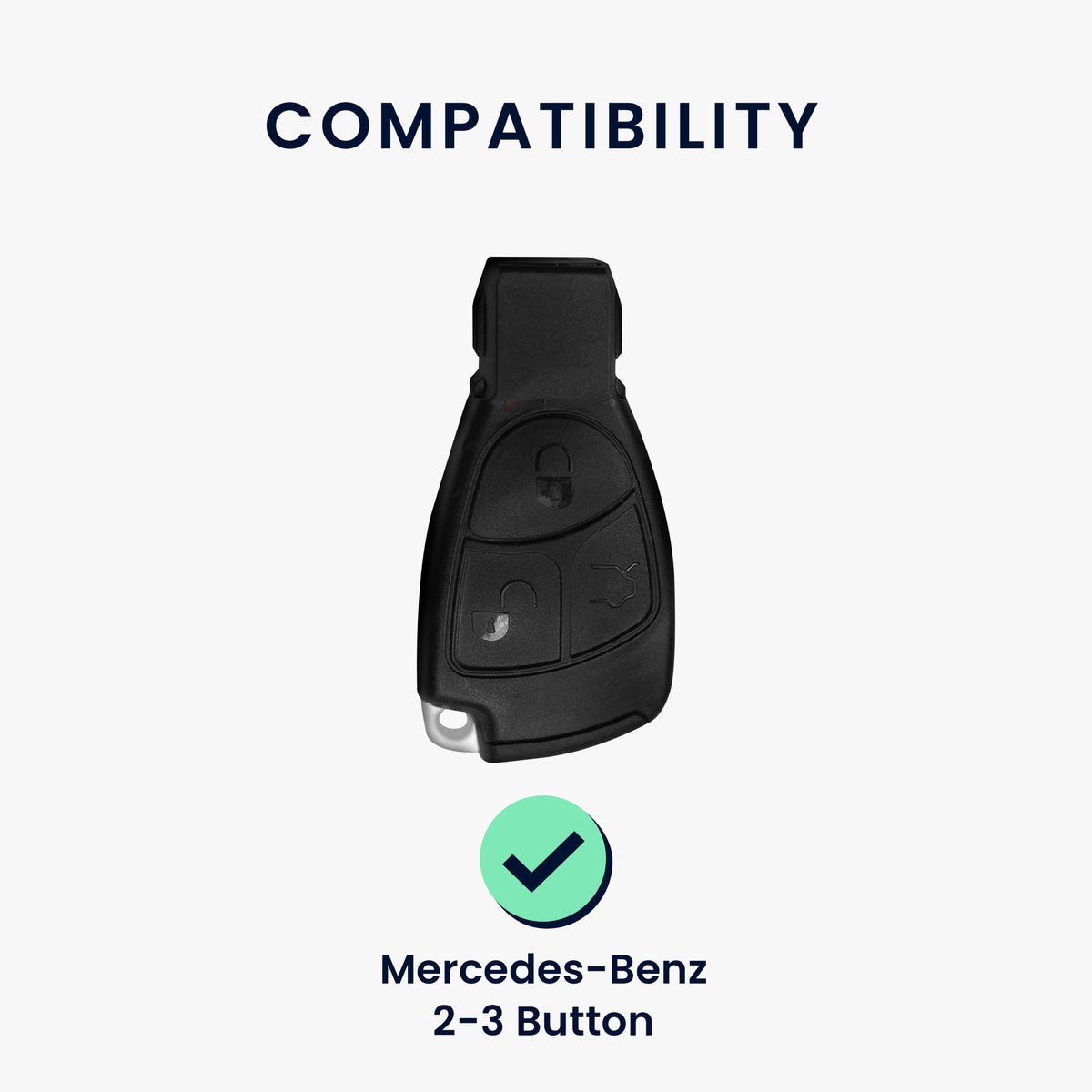 kwmobile Car Key Cover compatible with Mercedes Benz 2-3 Button Car Key - Key Cover