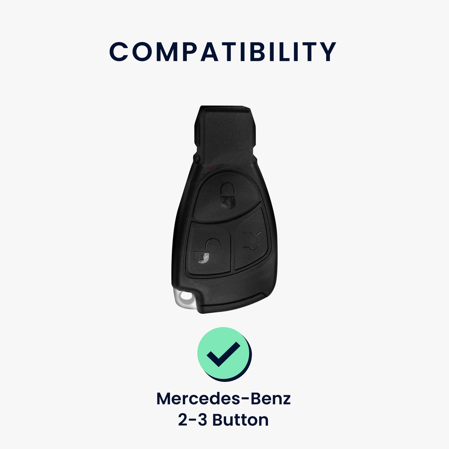 kwmobile Car Key Cover compatible with Mercedes Benz 2-3 Button Car Key - Key Cover