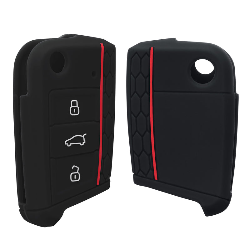 kwmobile Car Key Protection Case compatible with VW Golf 7 MK7 3-Button Car Key Cover