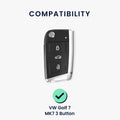 kwmobile Car Key Protection Case compatible with VW Golf 7 MK7 3-Button Car Key Cover