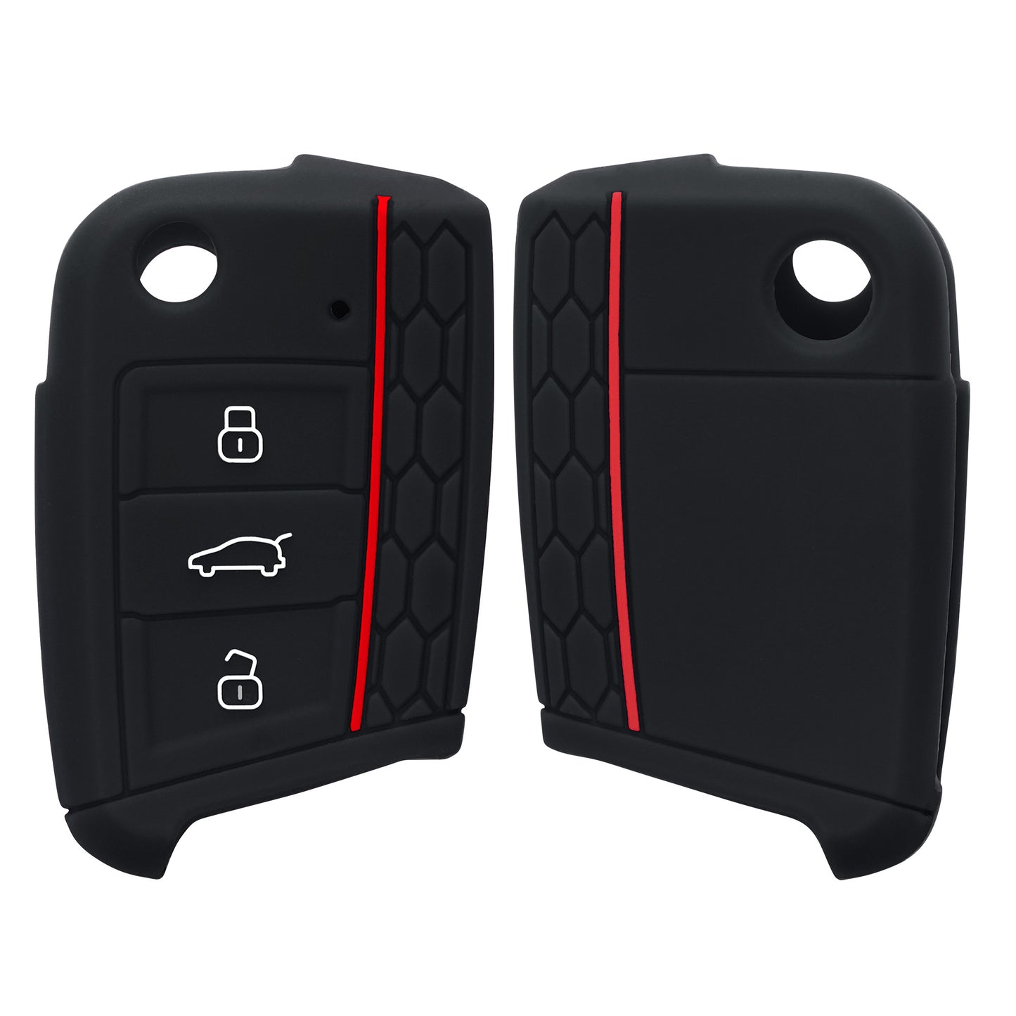 kwmobile Car Key Protection Case compatible with VW Golf 7 MK7 3-Button Car Key Cover