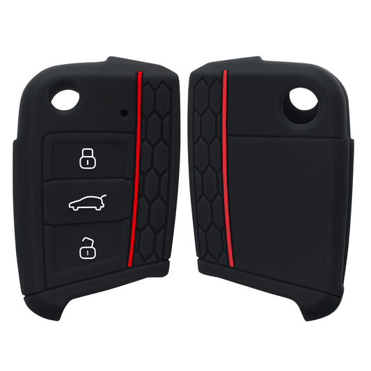 kwmobile Car Key Protection Case compatible with VW Golf 7 MK7 3-Button Car Key Cover