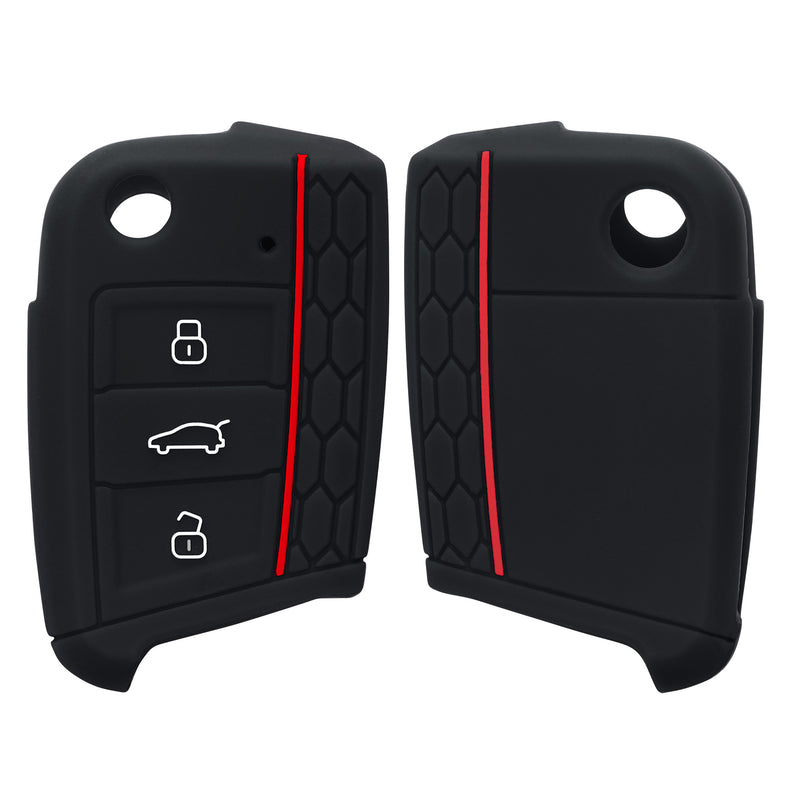 kwmobile Car Key Protection Case compatible with VW Golf 7 MK7 3-Button Car Key Cover
