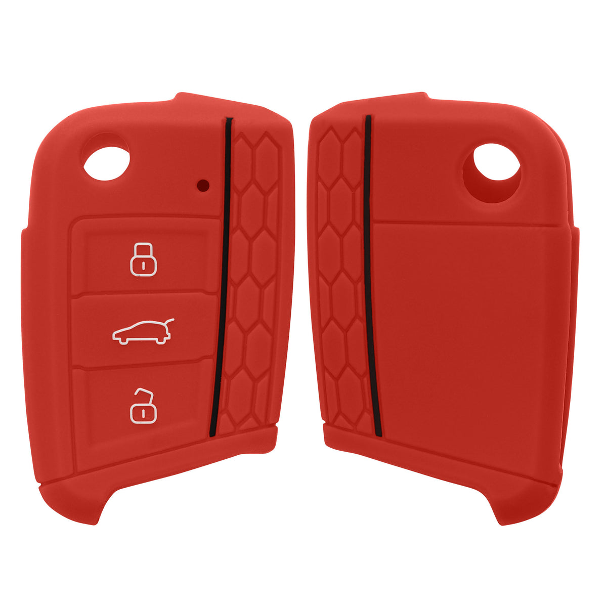 kwmobile Car Key Protection Case compatible with VW Golf 7 MK7 3-Button Car Key Cover