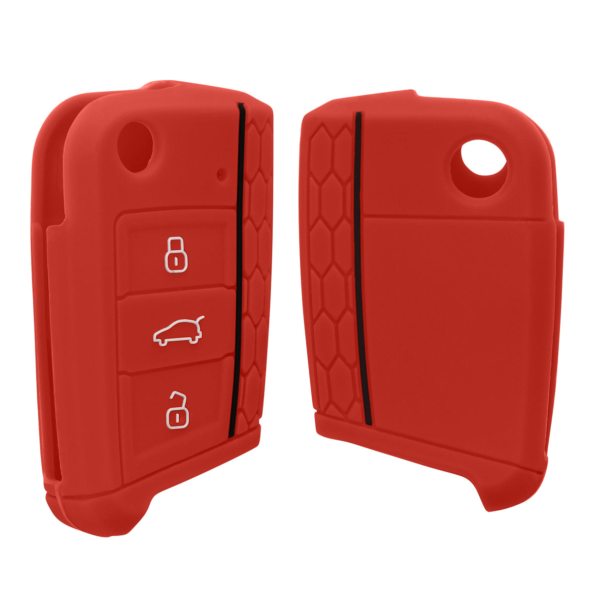 kwmobile Car Key Protection Case compatible with VW Golf 7 MK7 3-Button Car Key Cover