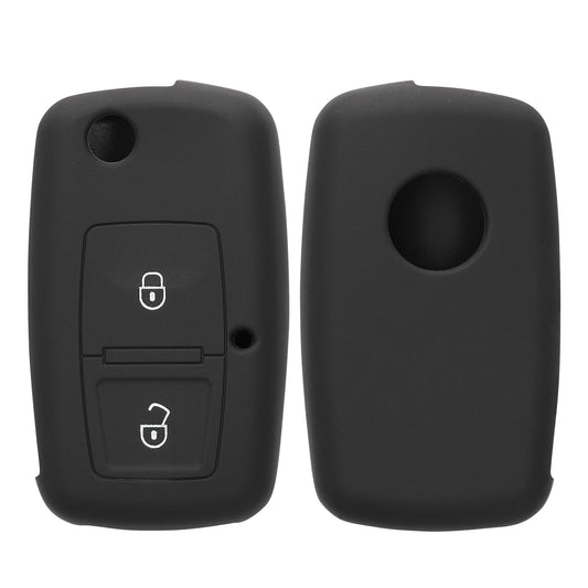 kwmobile Car Key Cover compatible with VW Skoda Seat 2-Button Foldable Car Key - Key Case