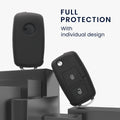 kwmobile Car Key Cover compatible with VW Skoda Seat 2-Button Foldable Car Key - Key Case