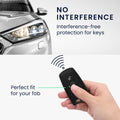 kwmobile Car Key Cover Compatible with BMW 3-Button Keyless Go Car Key - Case Rally Stripes Sidelines Black