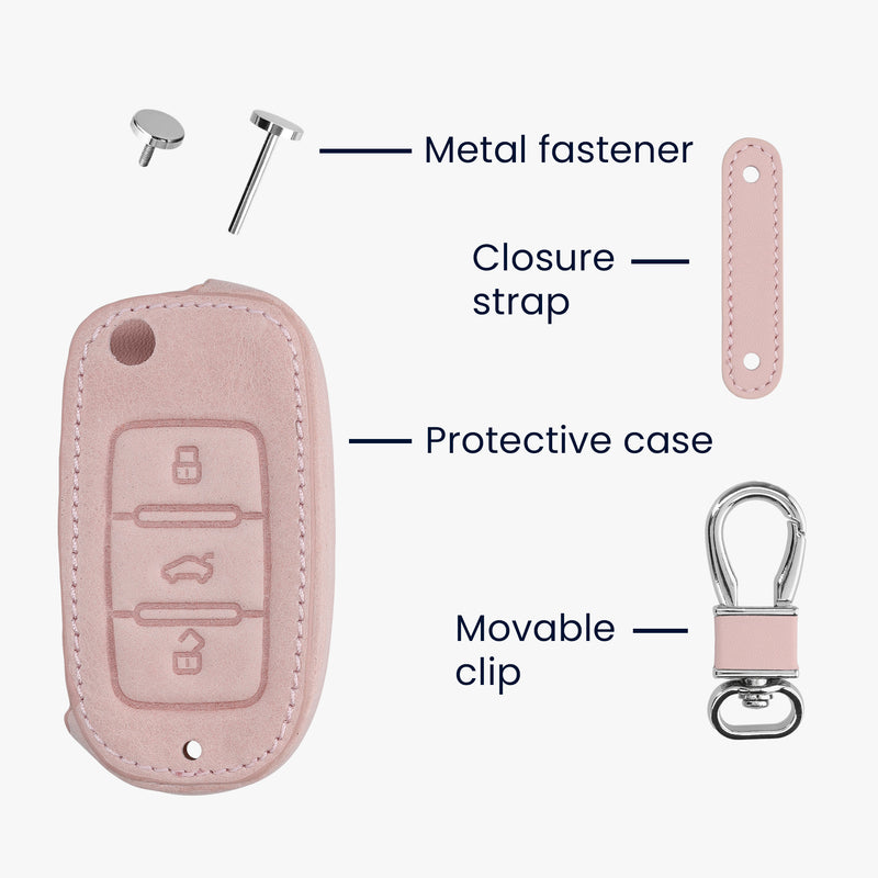 Faux Leather Case compatible with VW Skoda Seat Car Key