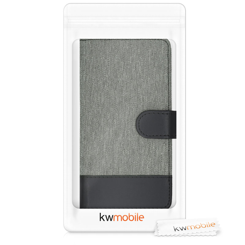 kwmobile Wallet Case compatible with bq Aquaris X / X Pro - Phone Cover with Stand - Card Slots