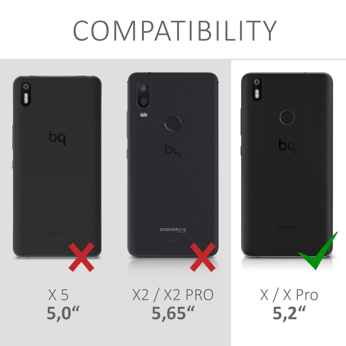 kwmobile Wallet Case compatible with bq Aquaris X / X Pro - Phone Cover with Stand - Card Slots