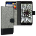 kwmobile Wallet Case compatible with bq Aquaris X / X Pro - Phone Cover with Stand - Card Slots