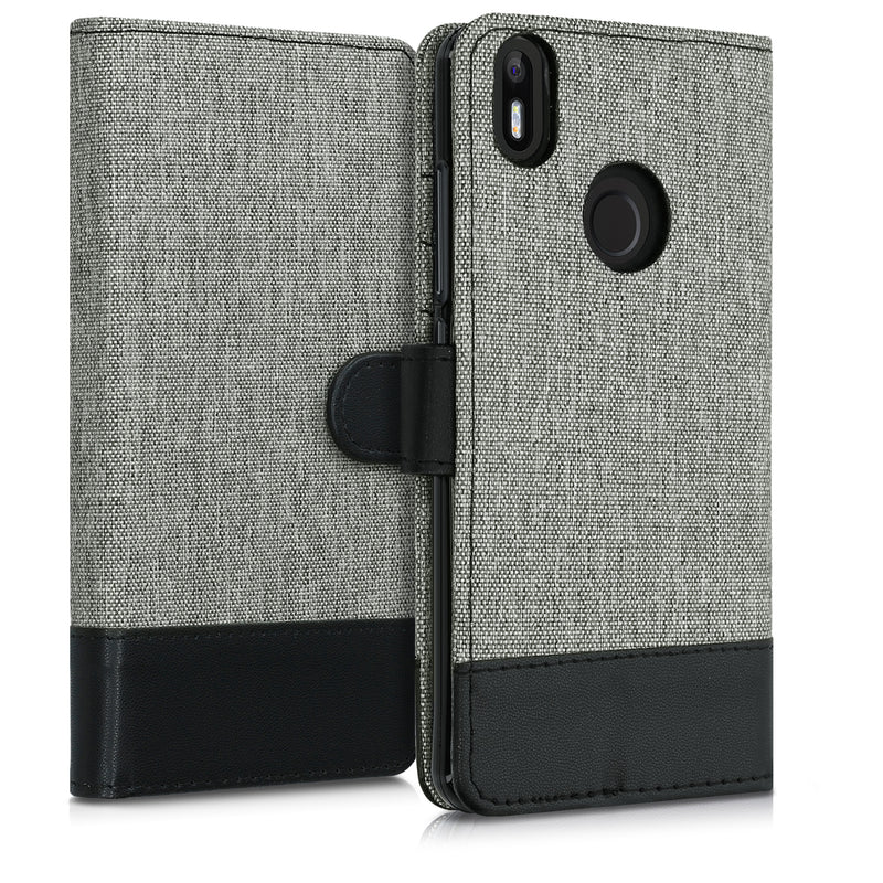 kwmobile Wallet Case compatible with bq Aquaris X / X Pro - Phone Cover with Stand - Card Slots