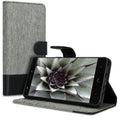 kwmobile Wallet Case compatible with bq Aquaris X / X Pro - Phone Cover with Stand - Card Slots