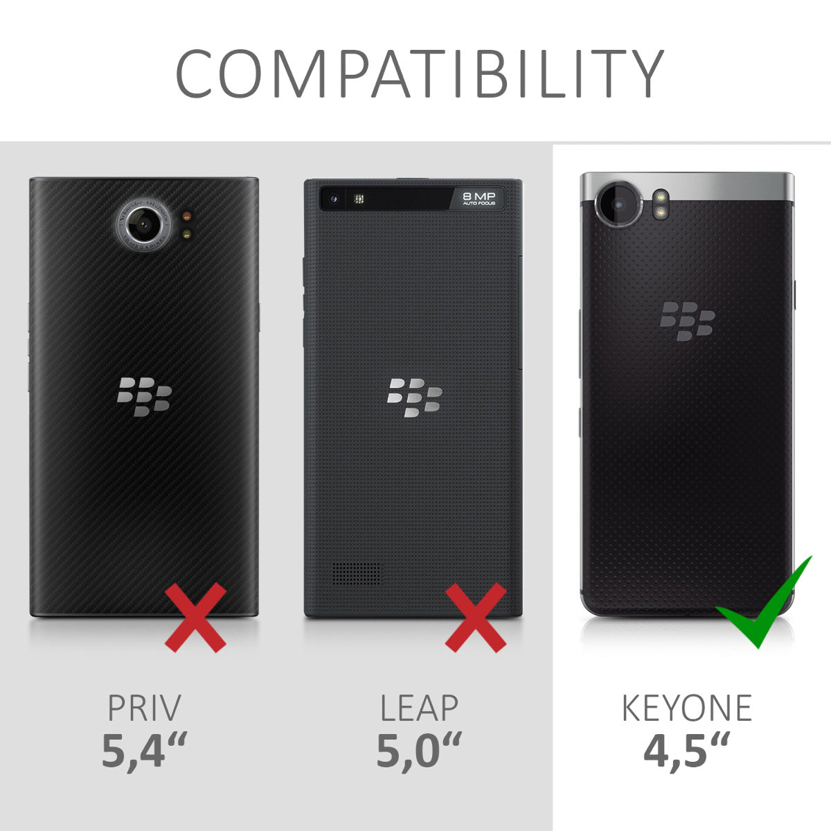 kwmobile Case Compatible with Blackberry KEYone (Key1)