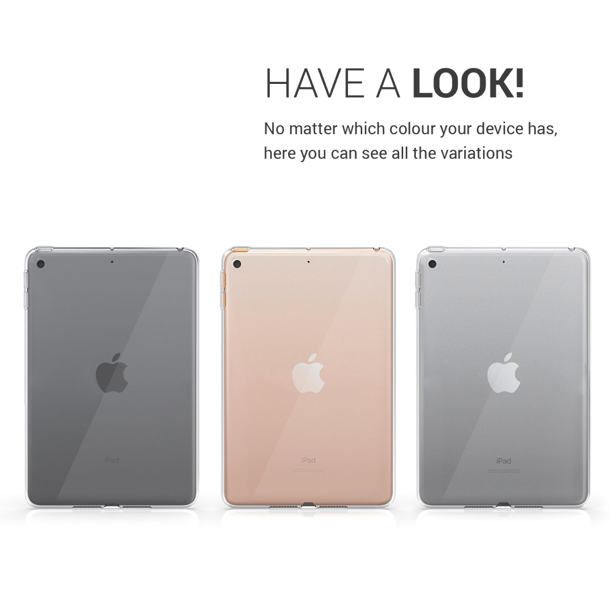 kwmobile Case Compatible with Apple iPad Mini 5 (2019) Case - Soft Silicone Case Transparent - Tablet Cover