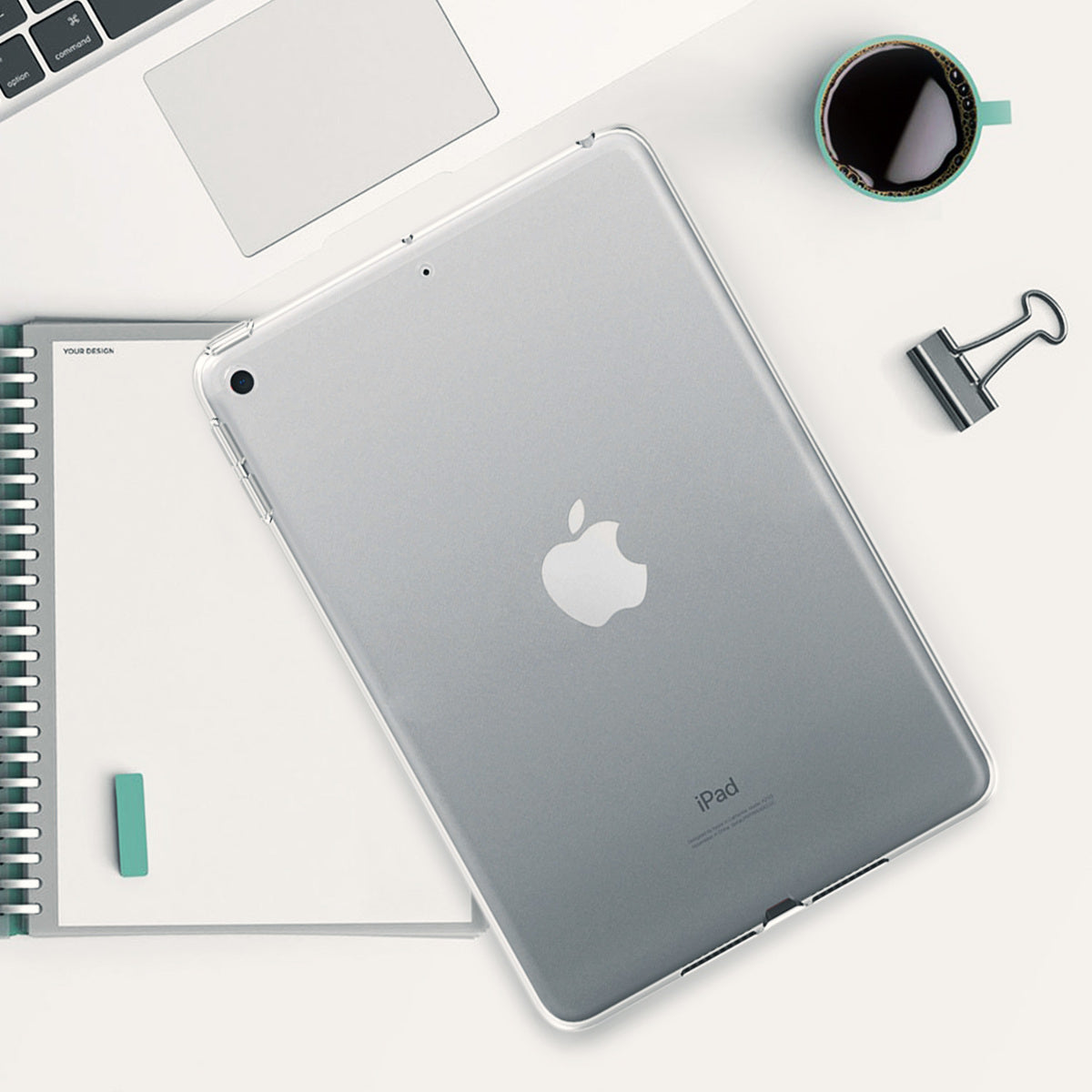 kwmobile Case Compatible with Apple iPad Mini 5 (2019) Case - Soft Silicone Case Transparent - Tablet Cover