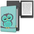 kwmobile Protective Case for Kobo Aura H2O Edition 2 - eReader Flip Case with Auto Sleep Function - Sleeping Owl