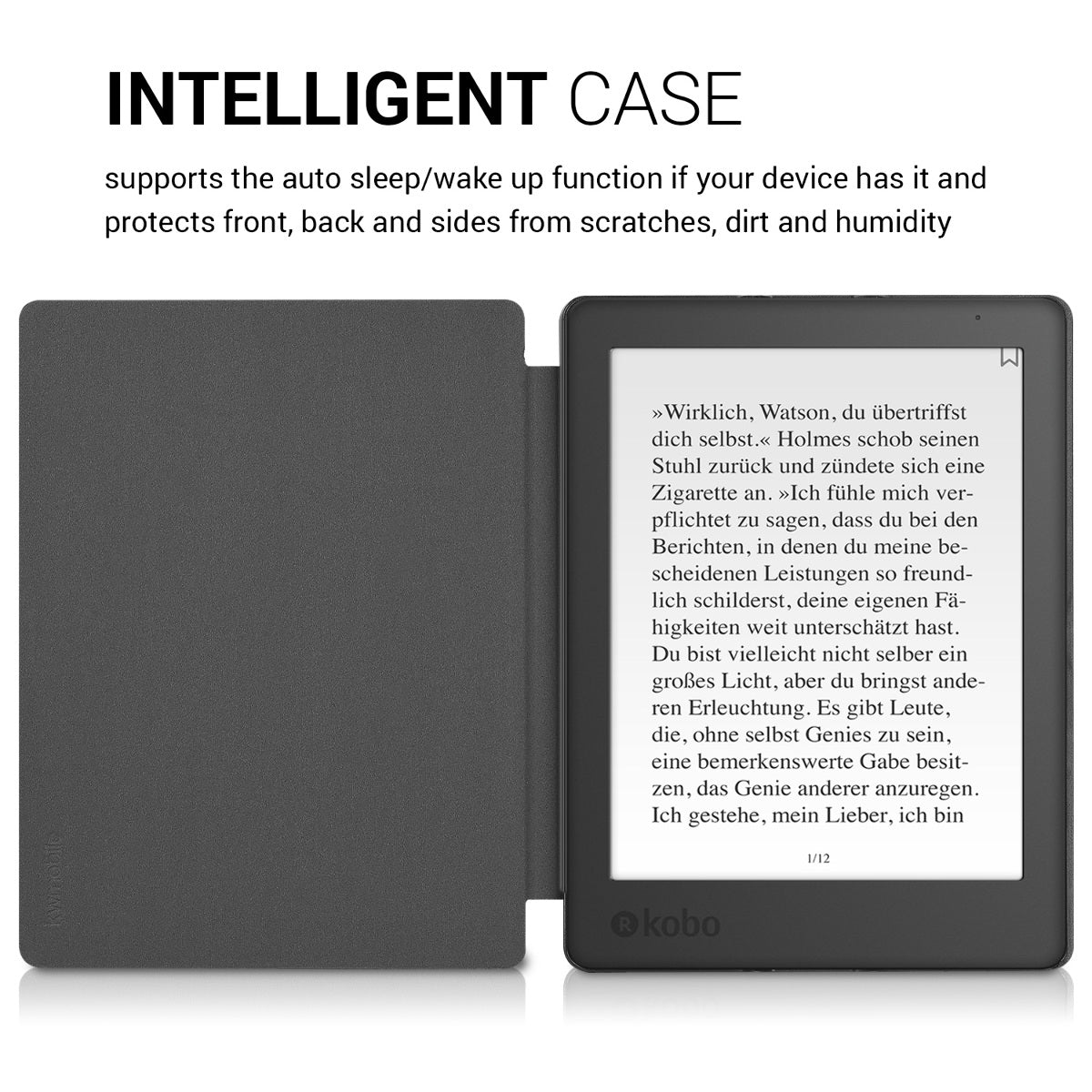 Kobo Aura H2O Edition 2 with Auto Sleep eReader Flip Case