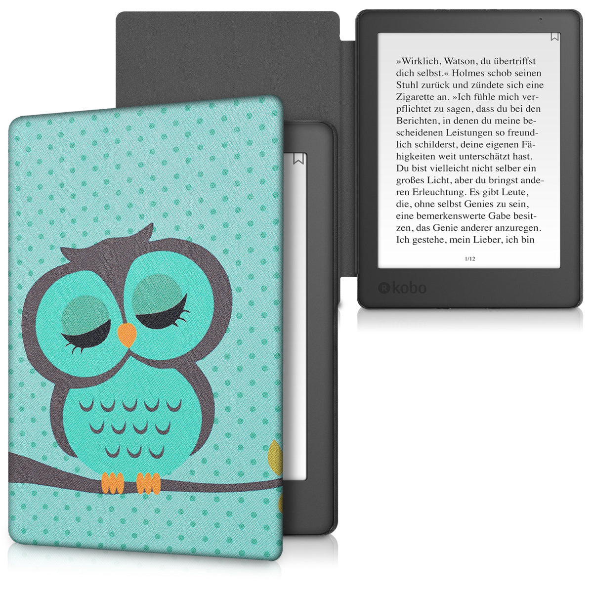 Kobo Aura H2O Edition 2 with Auto Sleep eReader Flip Case